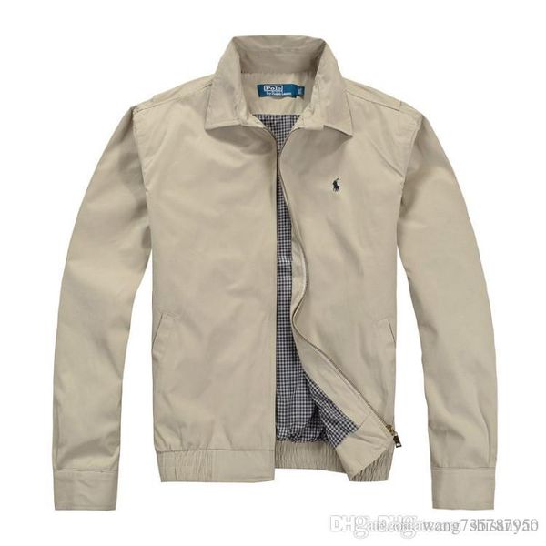 

2019 men's outerwear coats classic embroidery casual cotton clothing jackets coat fashion cotton men's golf jacket, Black;brown