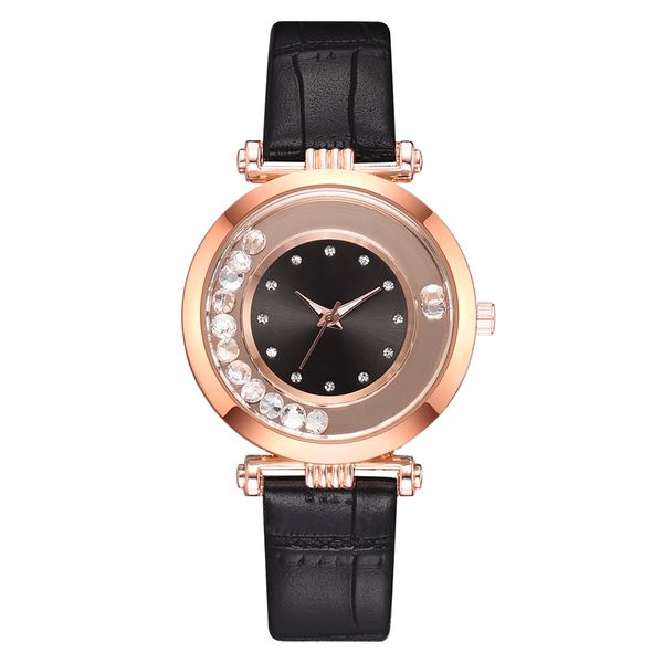 

new ladies watch rhinestone leather bracelet wristwatch women fashion watches ladies leather quartz watches relojes dropshipping, Slivery;brown