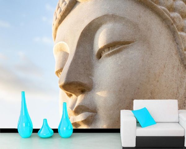 

papel de parede buddha face close up 3d wallpaper,living room sofa tv wall bedroom wall papers home decor restaurant murals