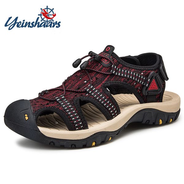 

sandals men summer fashion slippers breathable male shoes beach man outdoor casual big size, Black