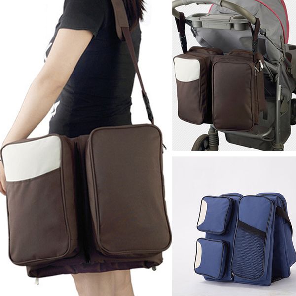 

the new diapers bags mummy travel baby bottle cloth case large space baby 3 in 1 portable nappy nursing bag