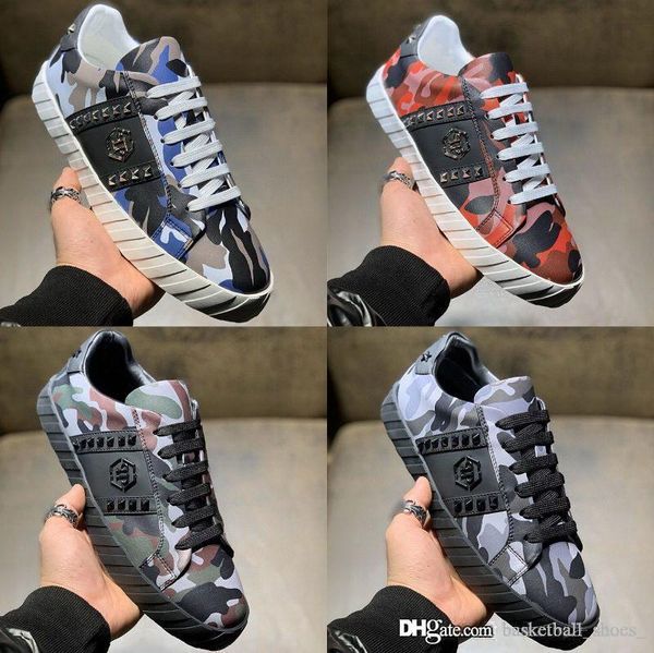 

designer low rivet spike sneakers men leading the trend shoes party wedding crystal leather chaussures size 38-45, Black