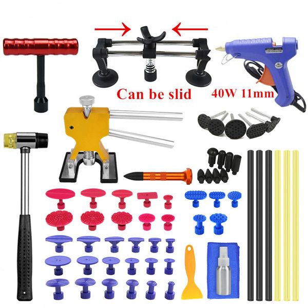 

pdr tools kits car auto body paintless dent removal repair tool dent lifter kit bridge glue puller set