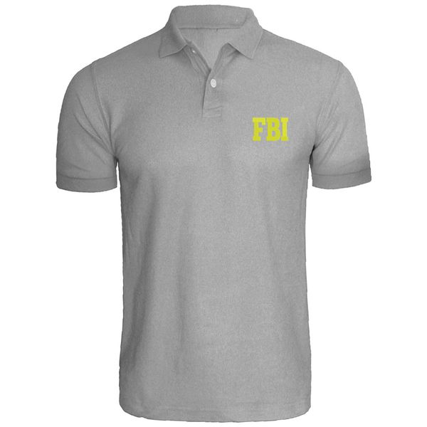 

mens fbi federal agent embroidered polo shirts, White;black