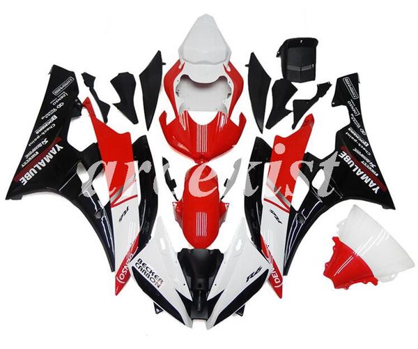 

new abs injection motorcycle fairings kit fit for yamaha yzf-r6 2006 2007 06 07 r6 custom red black