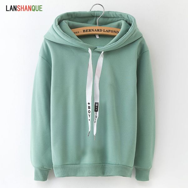 

hoodies women 2019 brand female long sleeve solid color hooded sweatshirt hoodie tracksuit sweat coat casual sportswear s-3xl, Black