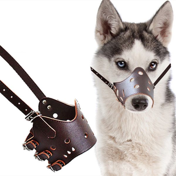 

wholesale dog collars & leashes pet supplies leather adjustable hole pu avoid dog bites solf comfortable selling 0139