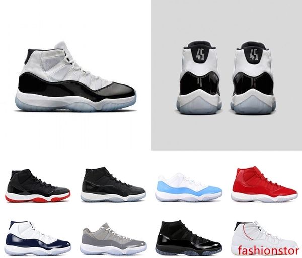 

with 2019 mens and womens basketball shoes sneakers 11s concord number 45 bred cap and gown platinum tint for men trainers