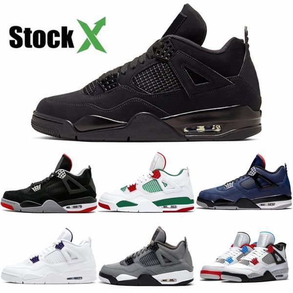 

new arrival jumpman 4 4s white blue red basketball shoes mens outdoor designer trainers sports sneakers #372