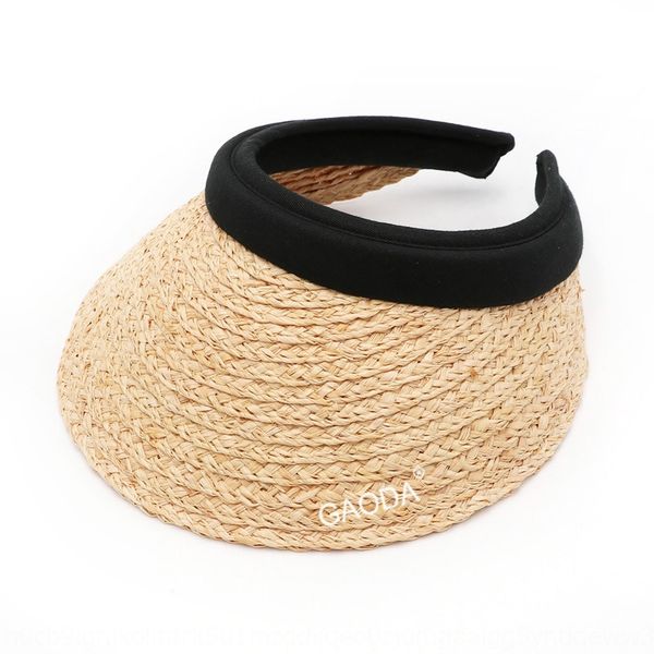

portable men women visor sun sun hat straw hat men's and women's manual woven elastic cap sunshade outdoor running empty cap, Blue;gray
