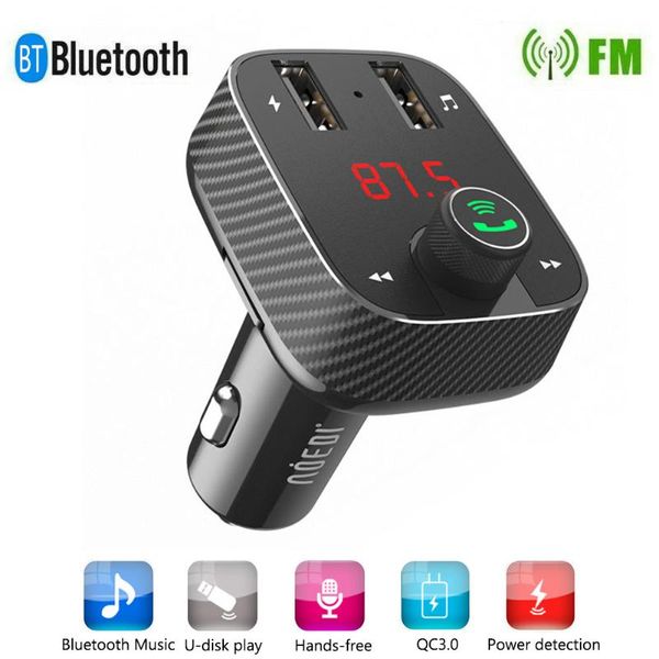 

car bluetooth fm transmitter modulator handsmp3 player car usb charger cigarette lighter support folder switching
