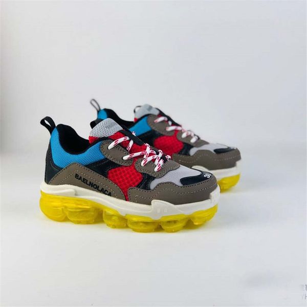 

outdoors infant reaction kids running shoes rubber suede youth junior trainers big small boy girl children panelled baroque sneakers, Black