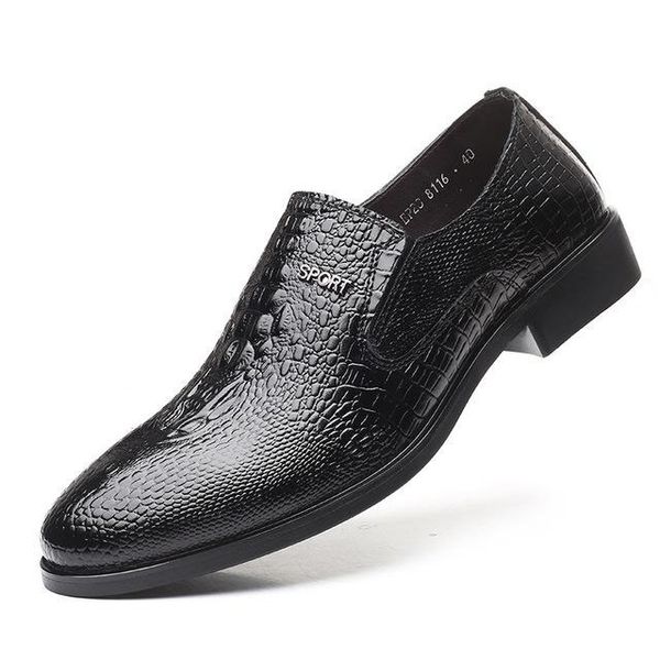 Marka Erkek Düğün Oxford Deri Ayakkabı Biçimsel Timsah İş Erkek ayakkabı erkekler Loafers Flats
