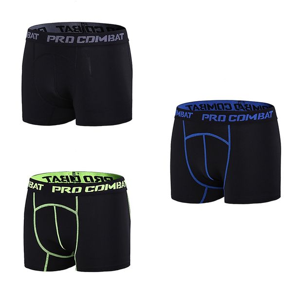 

men fitness shorts elastic waist compression short pants sports trousers gym running underwear, Black;blue