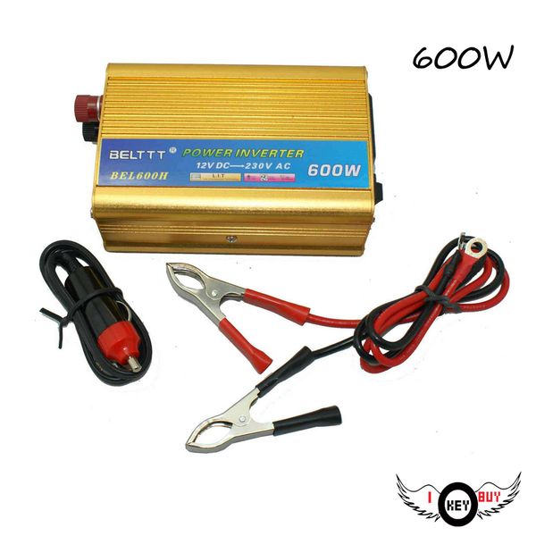 

1pc 24v to 220v and 12v to 220v 600w car inverter anti-reverse protection intelligent temperature control fan converter gold