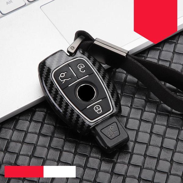 

fashion zinc alloy+silica gel car key case cover for mercedes w203 w210 w211 w124 w202 w204 amg c s e class w213 2017 2018