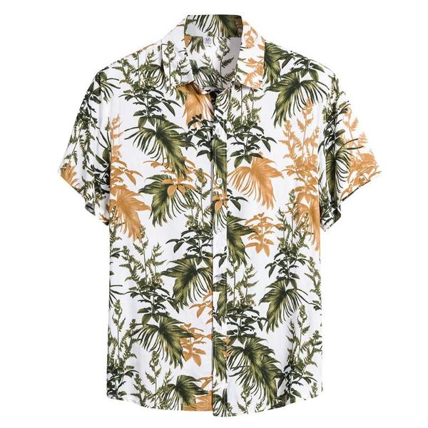 

summer man shirt hawaiian shirt men's short sleeve cotton casual shirts print loose blouse fashion clothing camicia uomo #15, White;black