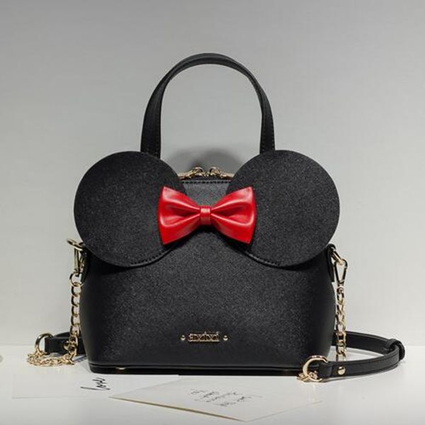 

2020 fashion new handbags pu leather women tote bag big ear shell bag sweet bow chain female shoulder messenger