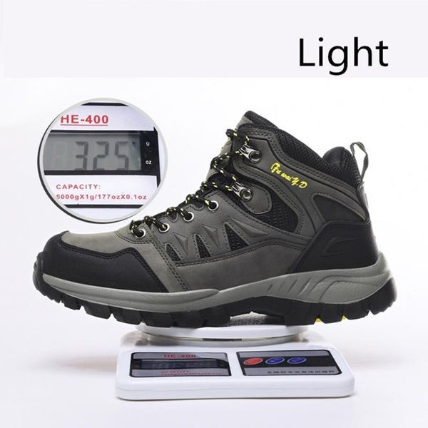 

light outdoor boots waterproof hiking shoes for men suede breathable trekking sneaker mountain boots anti-slippery hunting