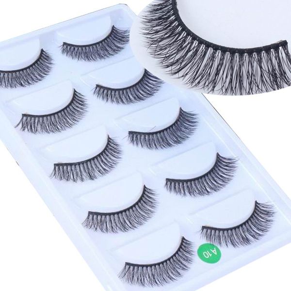 

new 5 pairs real mink eyelashes natural false eyelashes 3d mink lashes makeup soft fake eyelash extension hand made eye ashes