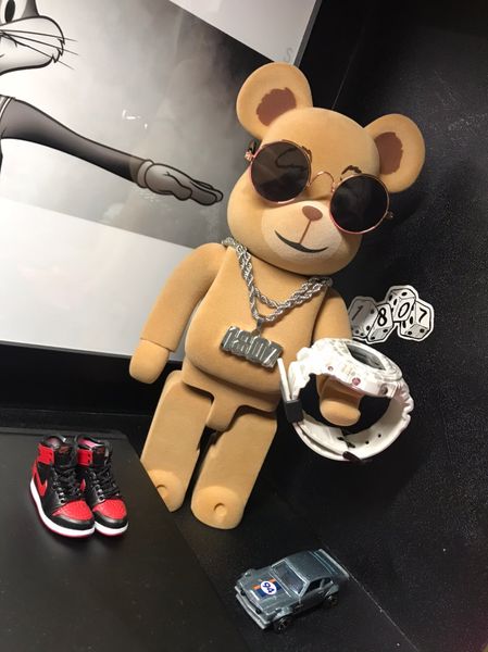 

bearbrick cubs violent bear x mickey tsinglet cat fujiwara swings 400% doll figure originalfake 30 different styles decorations collection