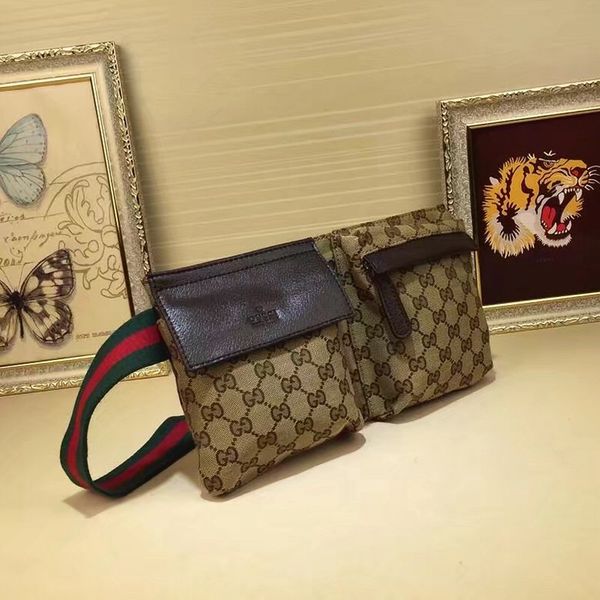 

fashion men and women waist bags real leather pvc chest bags totes for man size w29h16.5d2.5 2 colors