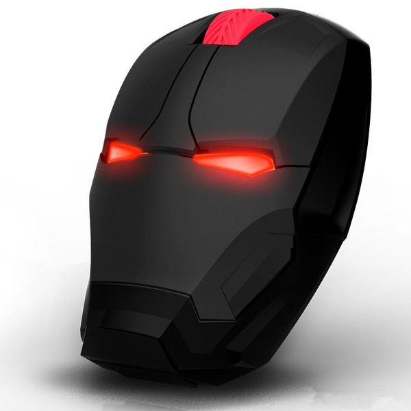 

popular iron man light mouse e-blue ergonomic silent gaming mice 2.4g cool light-emitting eyes wireless usb mouse for lap computer gamer