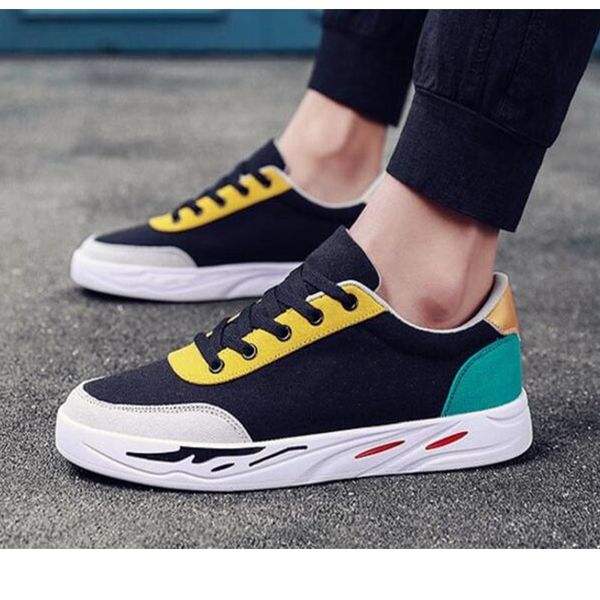 

mint green autumn 2019 new boys ins shoes men tide mens sports korean casual shoes sneakers canvas shoes men, Black