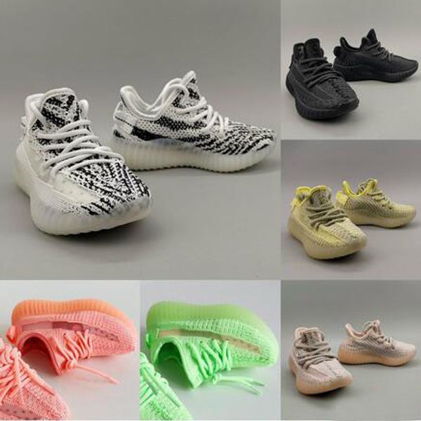 

v2 kids running shoes kanye west static zebra infant cream white beluga children sports shoes toddler trainers boy girl child bred sneakers