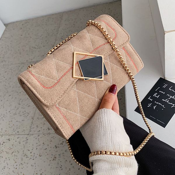 

suede crossbody bags for women 2020 winter small shoulder messenger bag lady chain quality handbags and purses clutches
