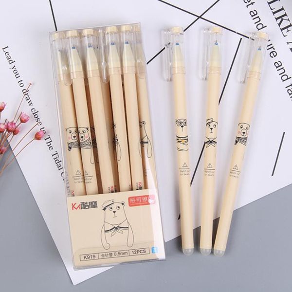 

3/6pcs/set kawaii erasable pen refill rod 0.5mm blue ink magic gel pen for school office writing supplies stationery tool gift