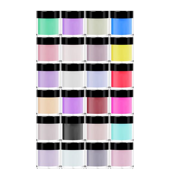 

24 colors acrylic powder set for nail art 3d diy tips decoration