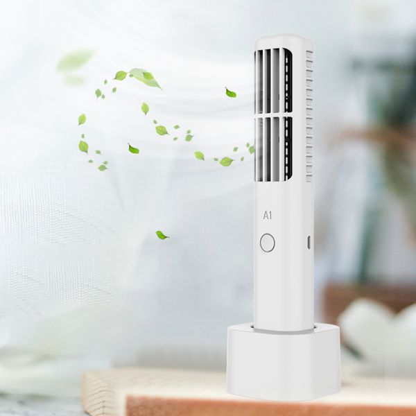 

new mini portable usb rechargeable bladeless hand held fan for travelling outdoor office