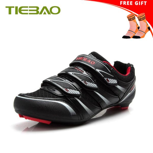 

tiebao sapatilha ciclismo road bike shoes outdoor self-locking breathable athletic bicycle riding shoes superstar bike sneakers, Black