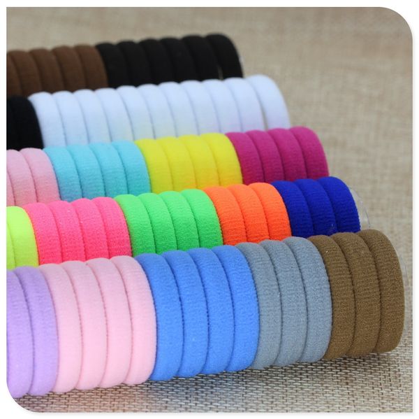 

girls elastic hair accessories for kids black white rubber band ponytail holder gum for hair ties scrunchies haarband cinta pelo, Slivery;white