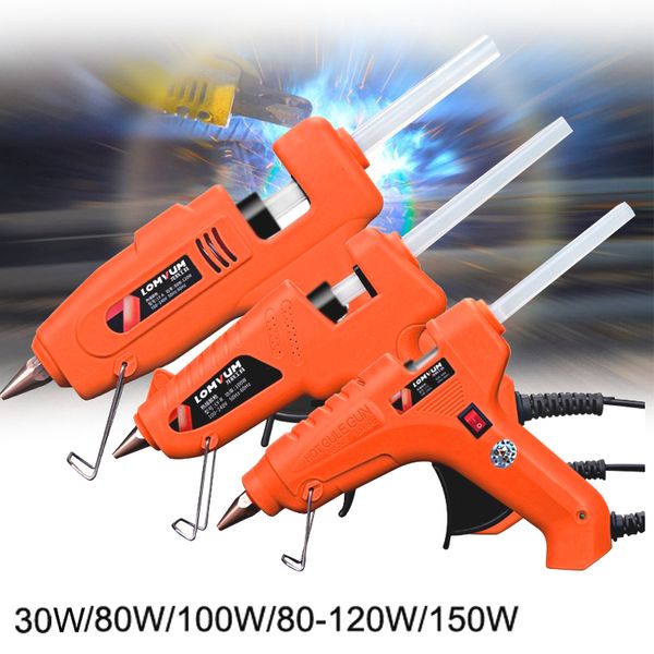 

80w / 100w / 80-120w 150w high temp melt glue gun heatgun pneumatic diy graft repair tools electric silicone guns