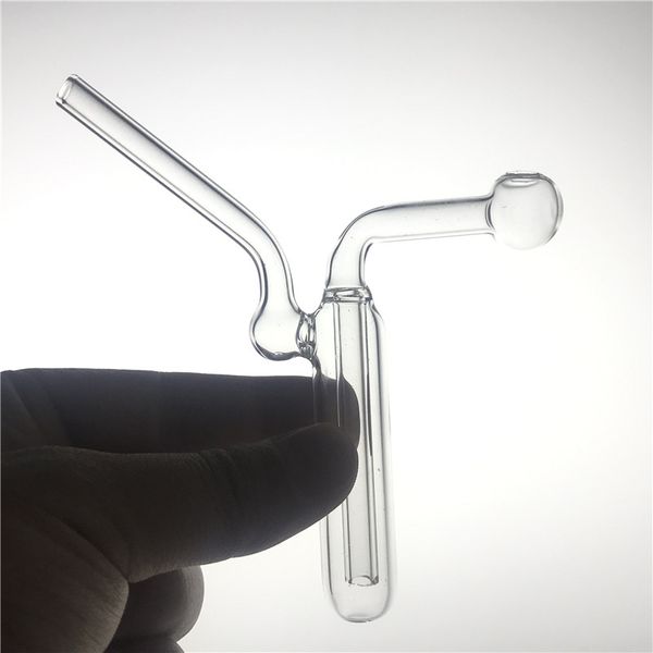 Mini-Glasölbrenner-Bong-Shisha-Wasserpfeifen mit dicken Pyrex Clear Heady Recycler Dab Rig Handbongs zum Rauchen