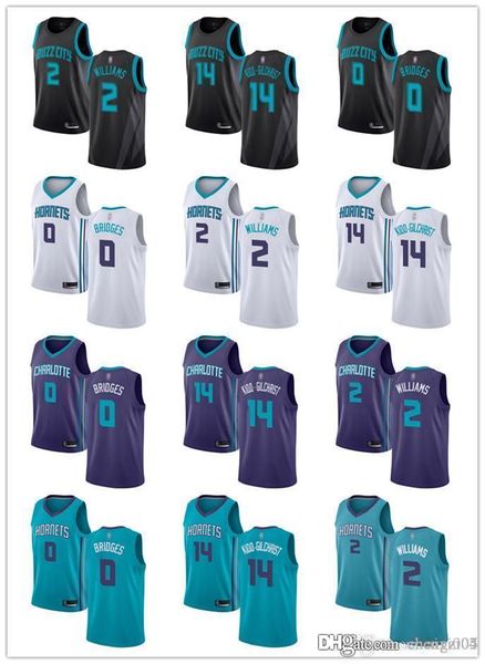 

Мужчины женщины молодежь Шарлотта Хорнетс 2 Марвин Уильямс 14 Майкл Кидд-Гилкрист 0 миль мосты пользовательские баскетбольные майки