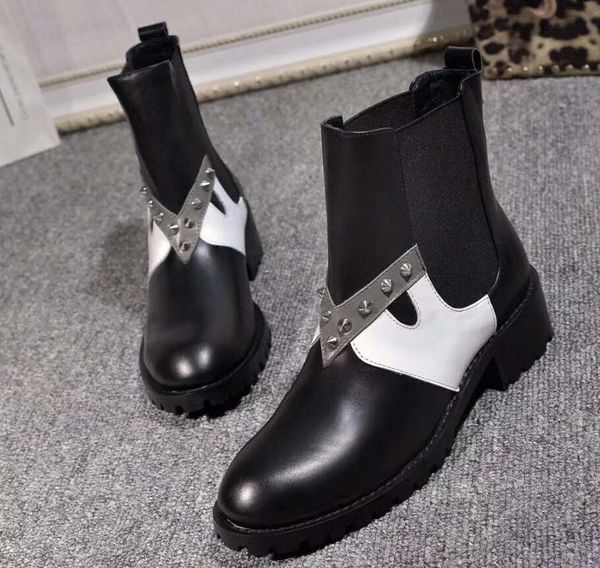 

2019 short boots in autumn and winter leather laces for and women shoes with designer fashion martin boots casual sports shoes fen4, Black