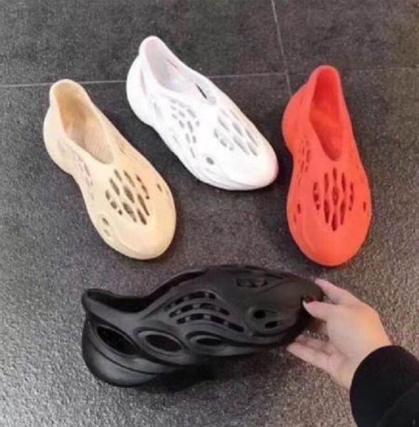 

foam runner kanye west fashion men women white black orange grey sandals casual outdoor shoes size 36-45