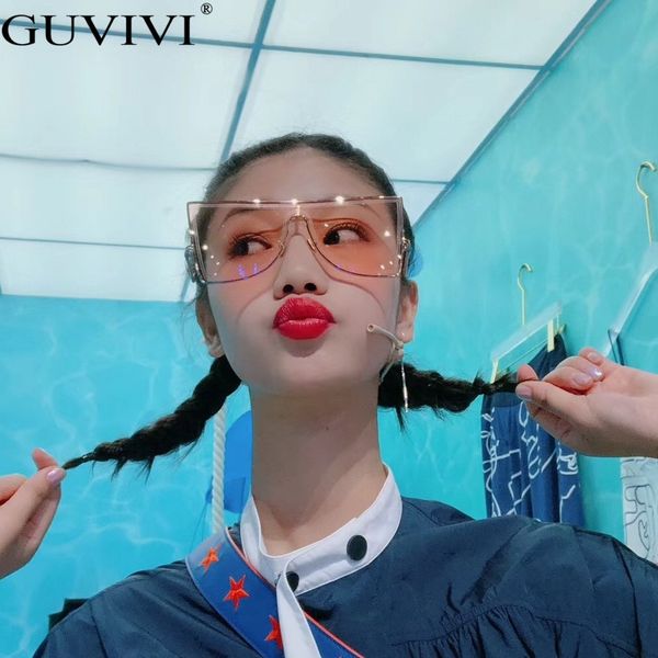 

oversized sunglasses women metal vintage cat eye sun glasses for men female blue yellow shade eyeglasses eyewear gafas de sol ch01