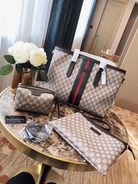 

handbags classic style pattern popular gifts handbag three piece suit 0129203, Black