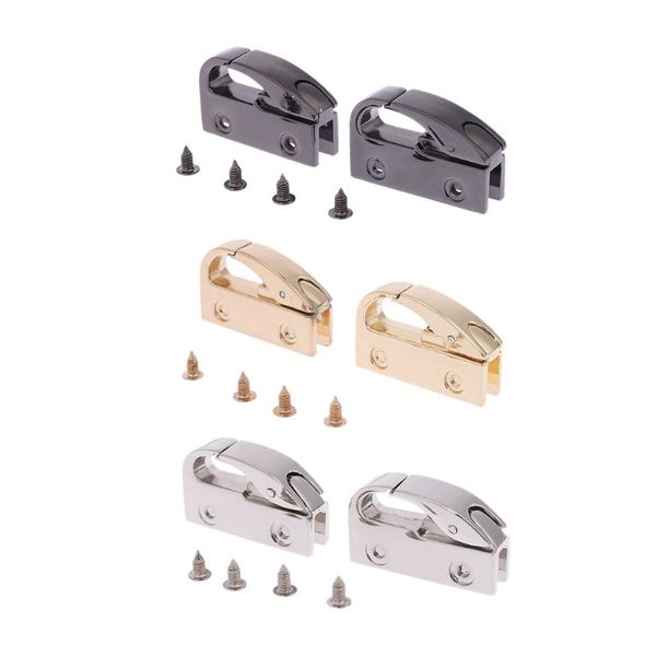 

2pcs bag handle connector metal hardware for diy handbag messenger shoulder bag purse accessories, Black