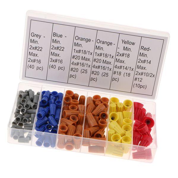 

158pcs terminal cable clamps plastic wire connectors caps