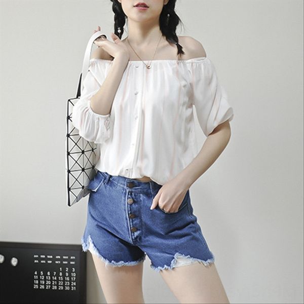 

ruoning] japanese one-shoulder striped 19 return change 3328 [ruoning] japanese one-shoulder striped 19 no return no change 3328, White