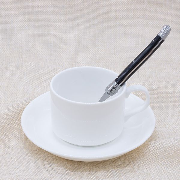 

6pcs laguiole teaspoon stainless steel rainbow small coffee spoons ice fruit dessert soup tea spoon colorful tableware 6'' 15cm