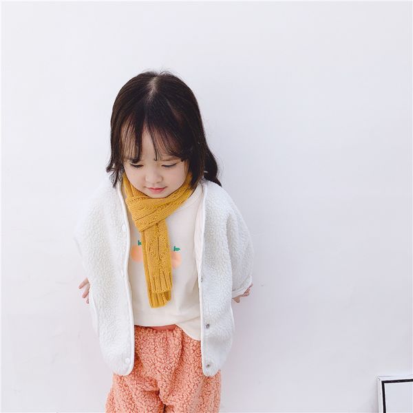 

baby girls cardigan 2019 new style girls cotton coat pure and simple kids velvet coat double faced casual cardigan 1-6t, Blue;gray