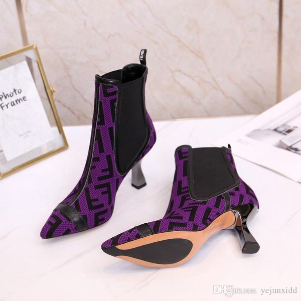 

high heel sock rockoko cuissard thigh-high boots womens luxuries print martin shoes ladies zipper kle leather designers shoes, Black