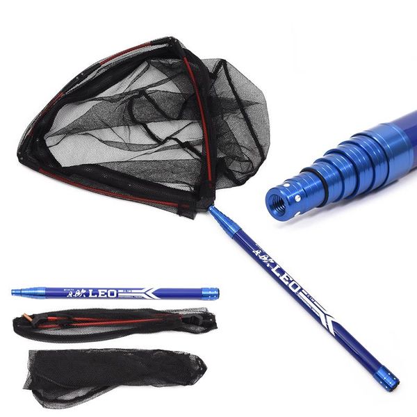 

extensible fishing net dipnet foldable hand nets catch release scoop net