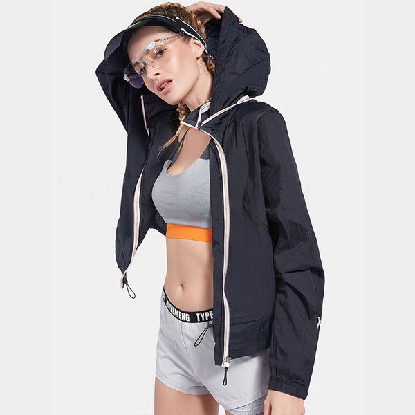 

new style outdoor women's sport coat walking wind-resistant stretch jacket wind shield clothing female, Black;red